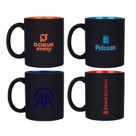 Turuncu Lazere Uygun İçi Renkli Süblimasyon Kupa Bardak