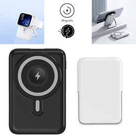 BEYAZ Powerbank 10000 mAh ( Magsafe & 22,5w Hızlı Şarj  )