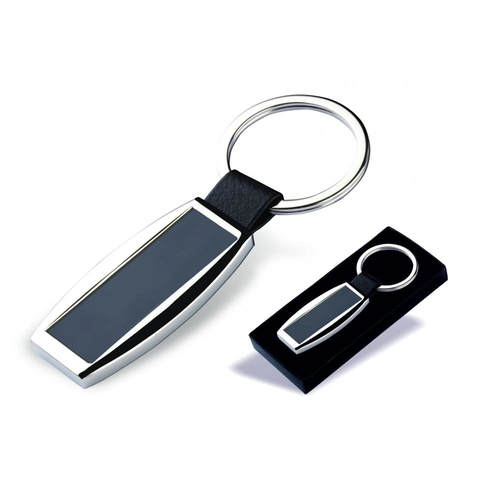 SİYAH Çift Taraflı Metal Anahtarlık