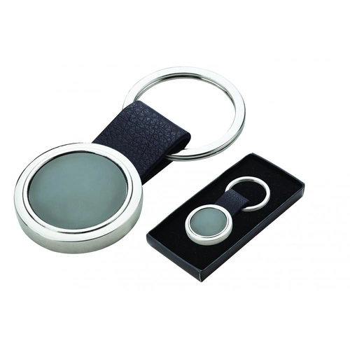 35350 Çift Taraflı Metal Derili Anahtarlık